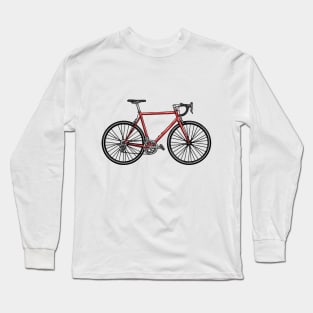 Racing bicycle with saddle Long Sleeve T-Shirt